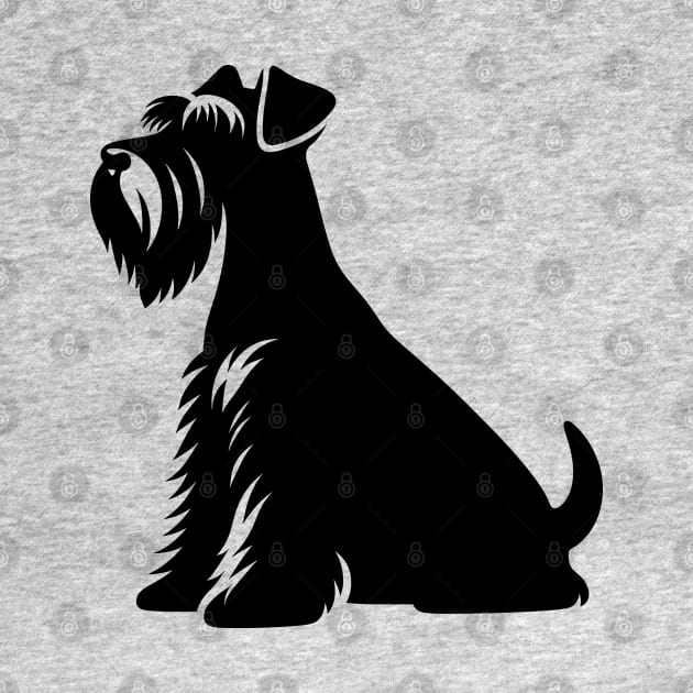 Schnauzer Dog Silhouette by KayBee Gift Shop